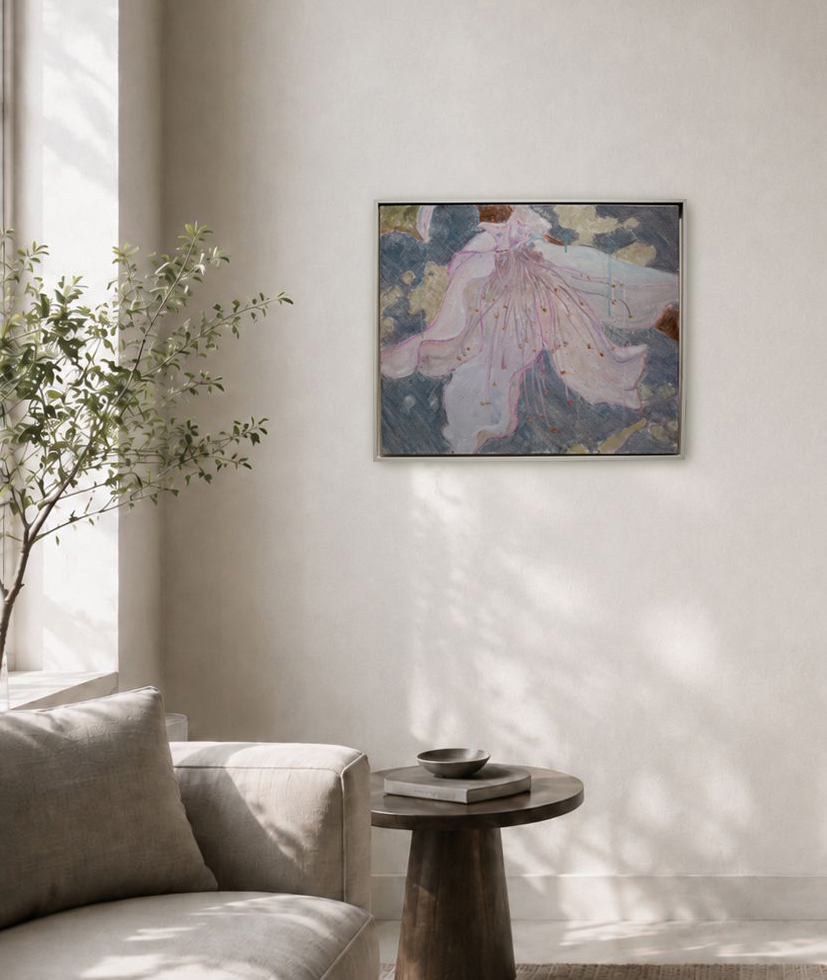 peach blossom no. 05 – oil painting on canvas 50×60 cm