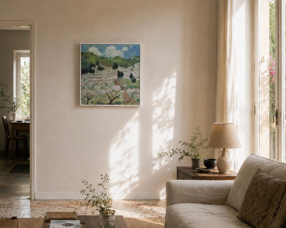 peach blossom no. 10 – oil painting on canvas 60×60 cm