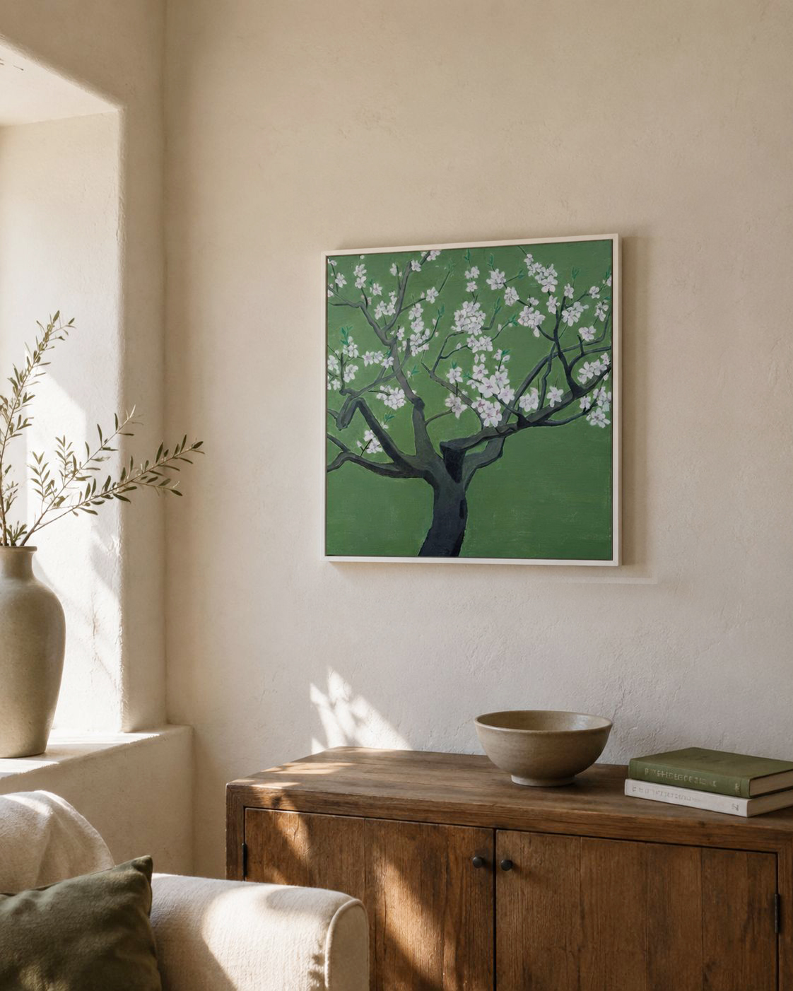 peach blossom no. 11 – oil painting on canvas 60×60 cm