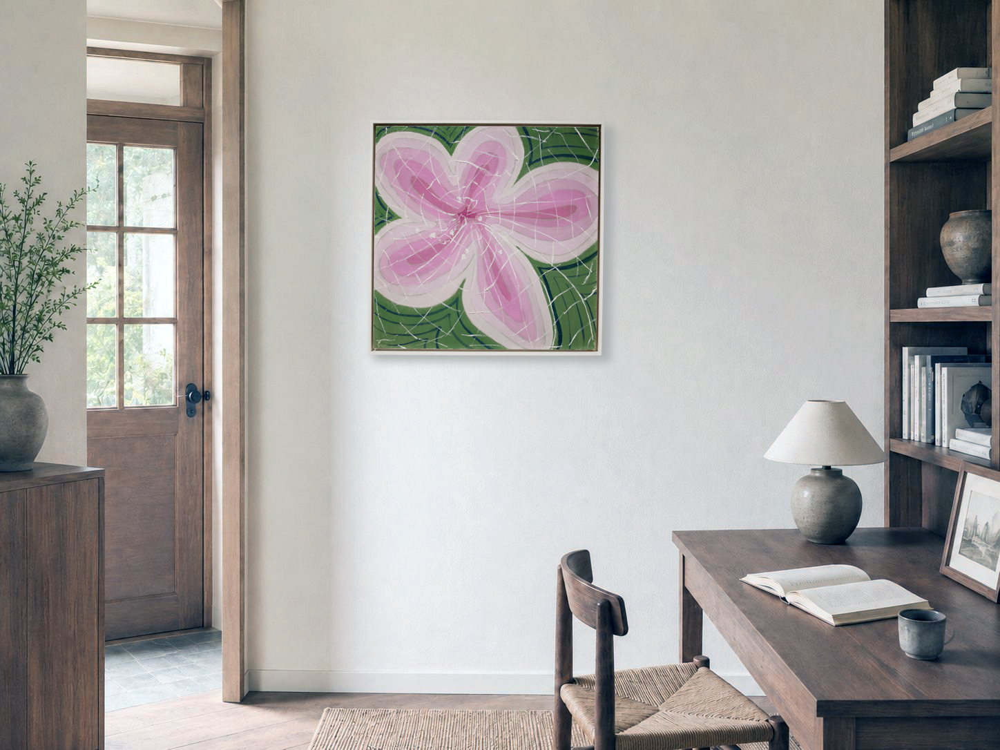 peach blossom no. 15 – oil painting on canvas 60×60 cm