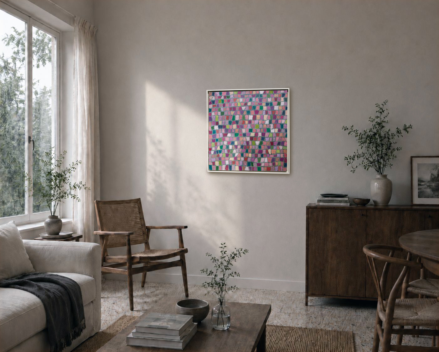 peach blossom no. 16 – oil painting on canvas 60×60 cm