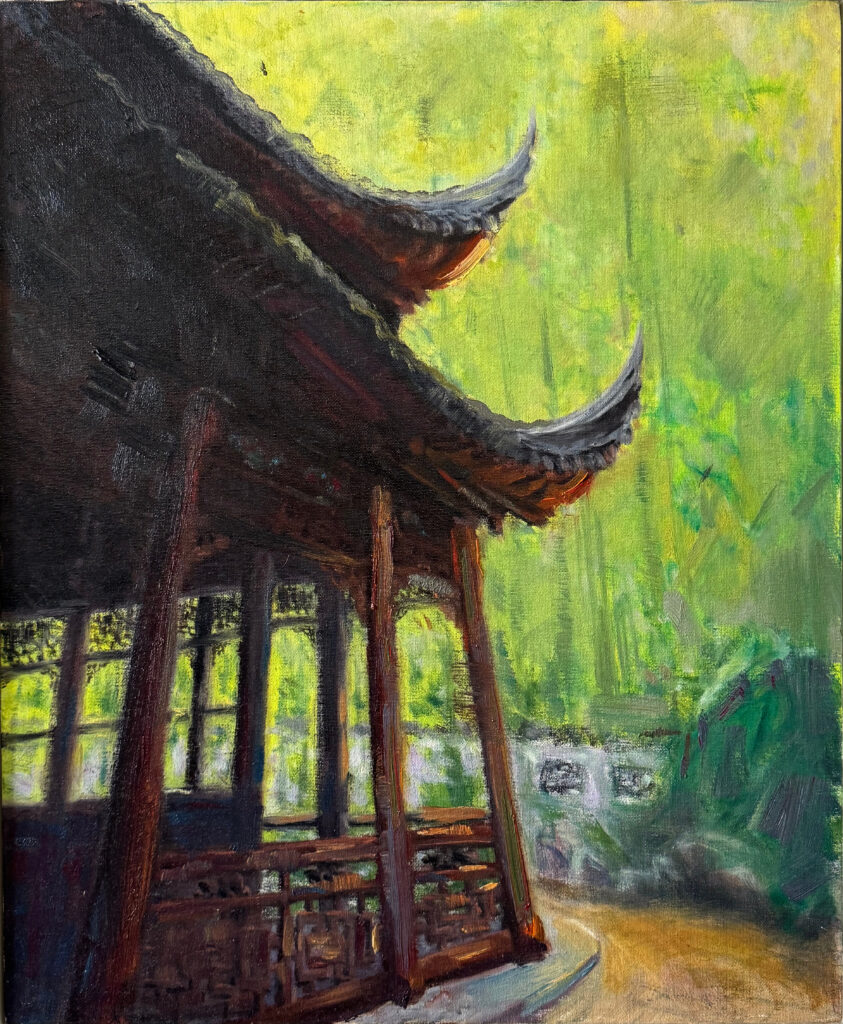 A Place of Return serenity garden bamboo shade